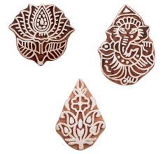 Set of 3 Piece New Mix Wooden Printing Blocks
