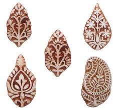 Set of 5 Piece New Mix Wooden Printing Blocks