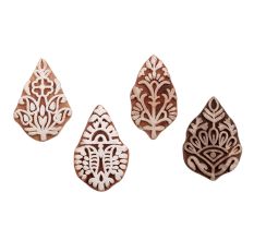 Set of 4 Piece New Mix Wooden Printing Blocks