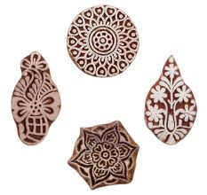 Set of 4 Piece New Mix Wooden Printing Blocks