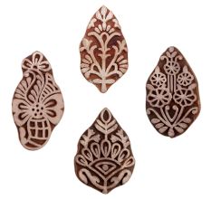 Set of 4 Piece New Mix Wooden Printing Blocks