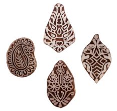 Set of 4 Piece New Mix Wooden Printing Blocks