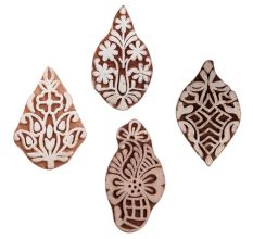 Set of 4 Piece New Mix Wooden Printing Blocks
