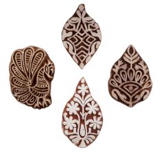 Set of 4 Piece New Mix Wooden Printing Blocks