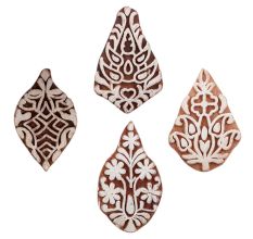 Set of 4 Piece New Mix Wooden Printing Blocks