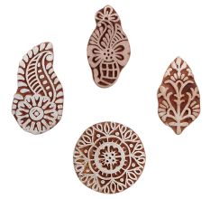 Set of 4 Piece New Mix Wooden Printing Blocks