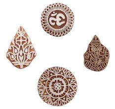 Set of 4 Piece New Mix Wooden Printing Blocks