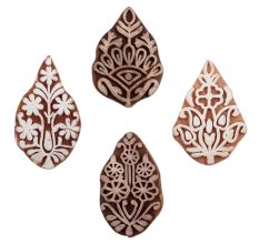 Set of 4 Piece New Mix Wooden Printing Blocks
