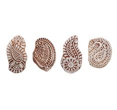 Set of 4 Piece New Mix Wooden Printing Blocks