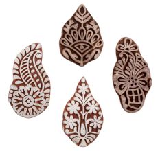 Set of 4 Piece New Mix Wooden Printing Blocks