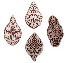 Set of 4 Piece New Mix Wooden Printing Blocks