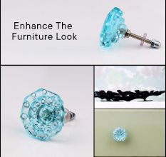 Water Octagon Shape Glass Cabinet Knobs Online