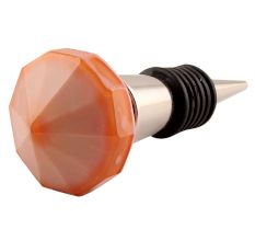 Old Pink Glass Top Wine Stopper