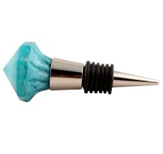 Turquoise Glass Top Wine Stopper