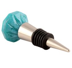 Turquoise Glass Top Wine Stopper
