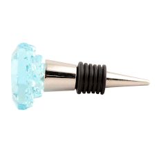 Water Octagon Shape Glass Wine Stopper
