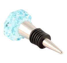 Water Octagon Shape Glass Wine Stopper