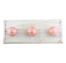 Old Pink Glass Top Wooden Hooks Online