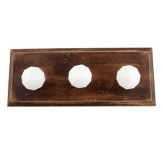 Milky Glass Top Wooden Hooks
