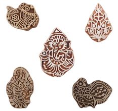 Set of 5 Piece New Mix Wooden Printing Blocks