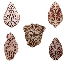 Set of 5 Piece New Mix Wooden Printing Blocks
