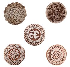 Set of 5 Piece New Mix Wooden Printing Blocks