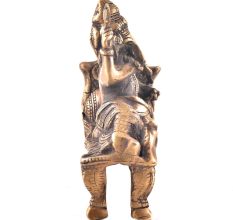 Brass Idol Resting Ganpati Figurine