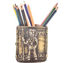 Tribal Brass Pen Pencil Holder