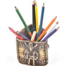 Tribal Brass Pen Pencil Holder