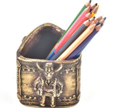 Tribal Brass Pen Pencil Holder