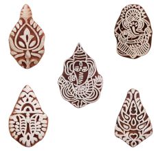 Set of 5 Piece New Mix Wooden Printing Blocks