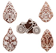 Set of 5 Piece New Mix Wooden Printing Blocks