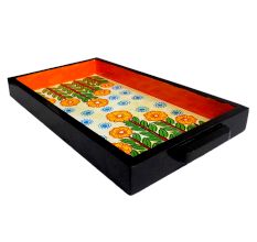 Handcrafted Decorative Platter Contemporary Pattachitra Painting Tray