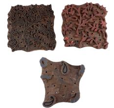 Set of 3 Piece New Mix Wooden Printing Blocks