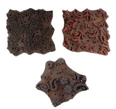 Set of 3 Piece New Mix Wooden Printing Blocks