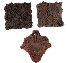 Set of 3 Piece New Mix Wooden Printing Blocks