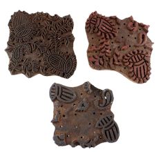 Set of 3 Piece New Mix Wooden Printing Blocks
