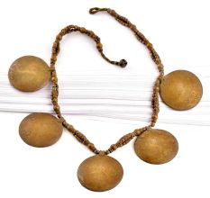 Tribal Brass Necklace With Brass Discs
