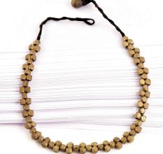 Vintage Brass Beaded Necklace