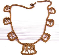 Vintage Handmade Tribal Figurine Pendent Necklace