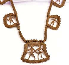 Vintage Handmade Tribal Figurine Pendent Necklace