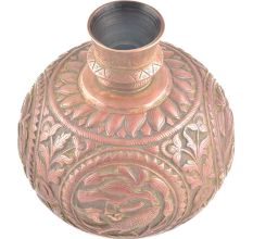 Vintage Copper Embossed Design Hookah Base