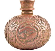 Vintage Copper Embossed Design Hookah Base