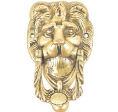 Brass Lion Face Door Knocker