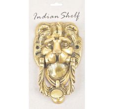Brass Lion Face Door Knocker