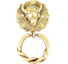 Brass Cow Head Hunt Door Knocker/Towel Ring