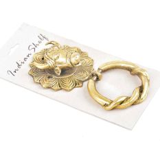 Brass Cow Head Hunt Door Knocker/Towel Ring