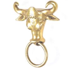 Vintage Brass Bull Towel Hanger