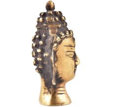 Lord Buddha Head Statue In Brass