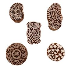 Set of 5 Piece New Mix Wooden Printing Blocks